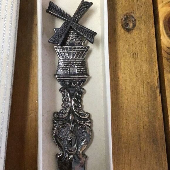 Large silver windmill letter opener, working windmill Dutch 90 - Picture 2 of 7